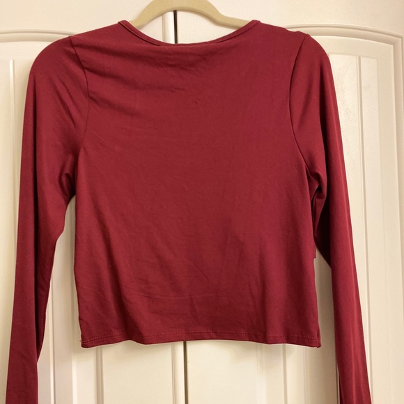 Gaze Deep maroon Crop top - Picture 2 of 6